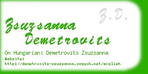 zsuzsanna demetrovits business card